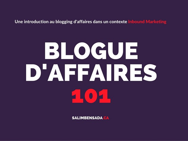 blogue d'affaires-contenu